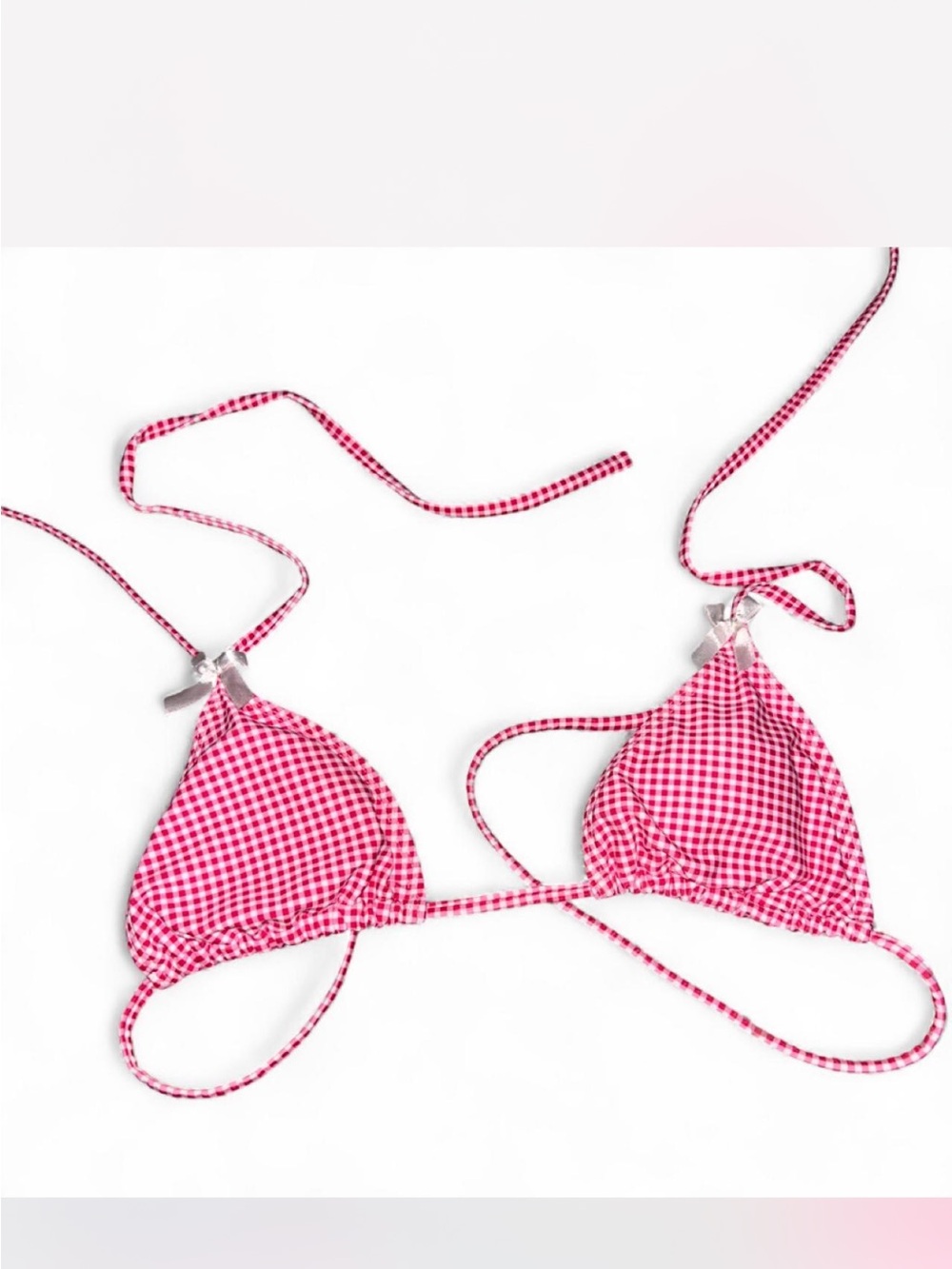 Princess Polly Pink Gingham One-Piece Swim Top